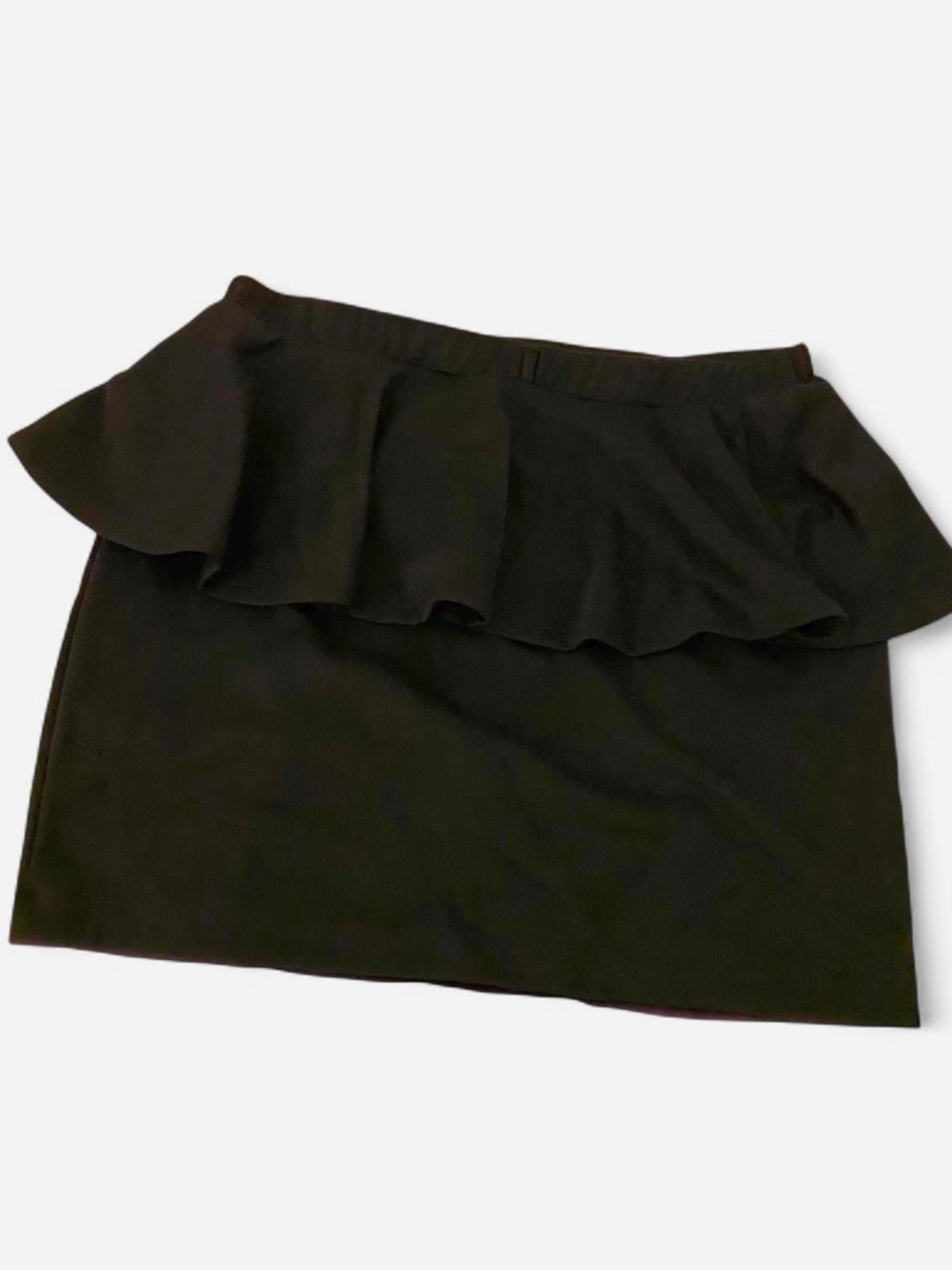Bongo Girls Y2K Black Peplum Ruffle Mini Skirt Goth Whimsigoth Summer Club Party